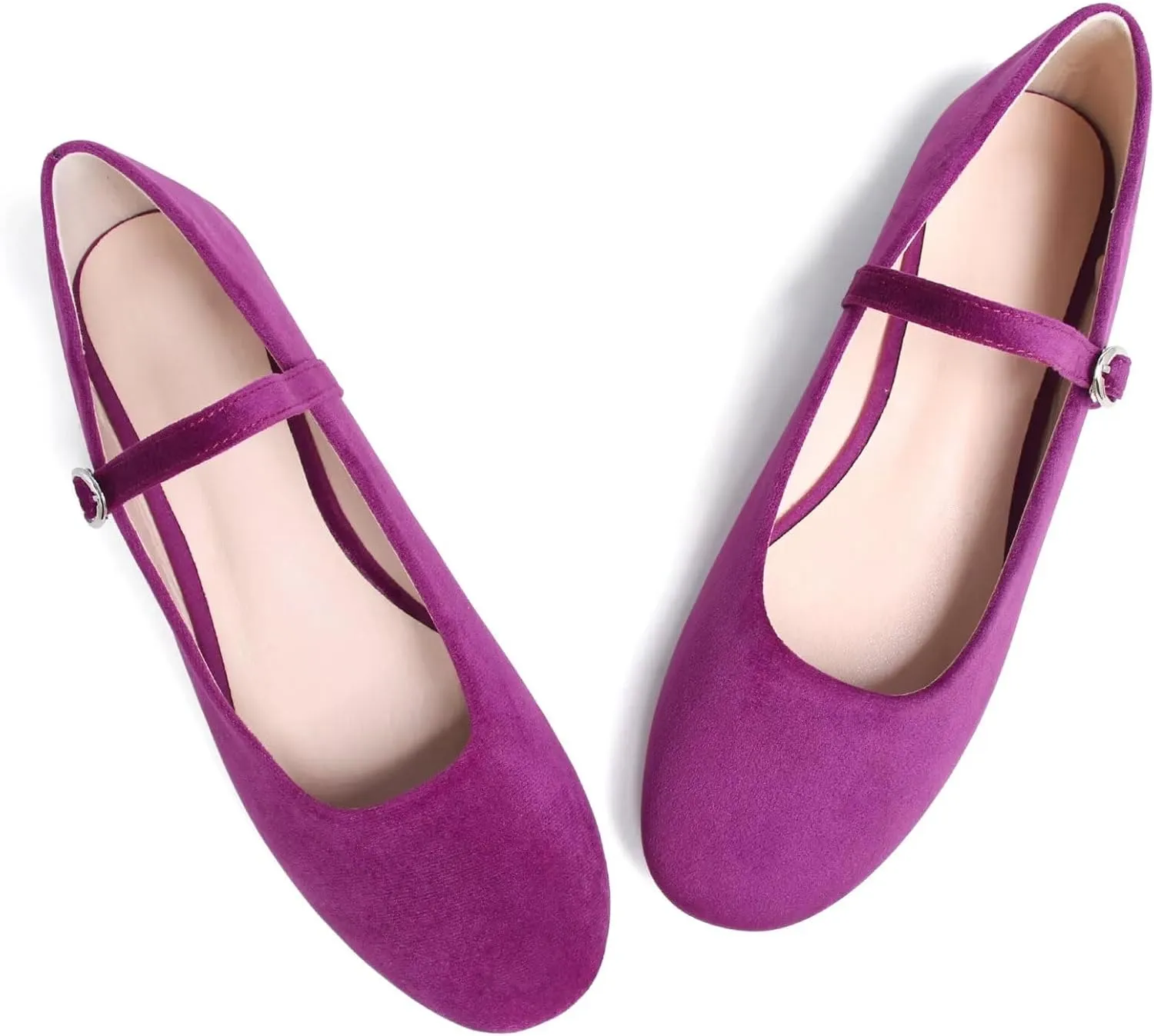 TN TANGNEST Women's Mary Jane Flats Fashion Square Toe Slip On Buckle Flats Soft Comfortable Casual Flat Shoes