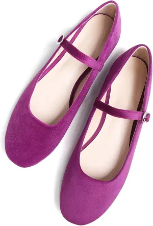 TN TANGNEST Women's Mary Jane Flats Fashion Square Toe Slip On Buckle Flats Soft Comfortable Casual Flat Shoes