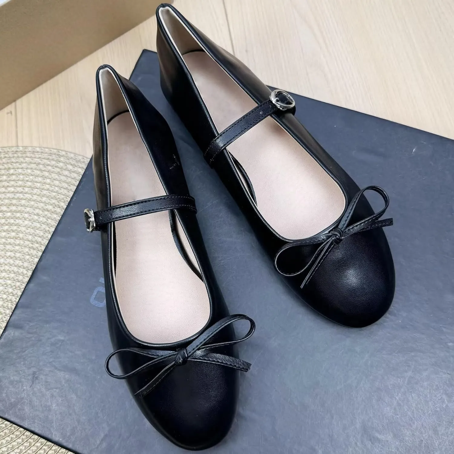 TN TANGNEST Women's Slip On Flats Comfortable Square Toe Mary Jane Flats Soft Dance Ballet Flats