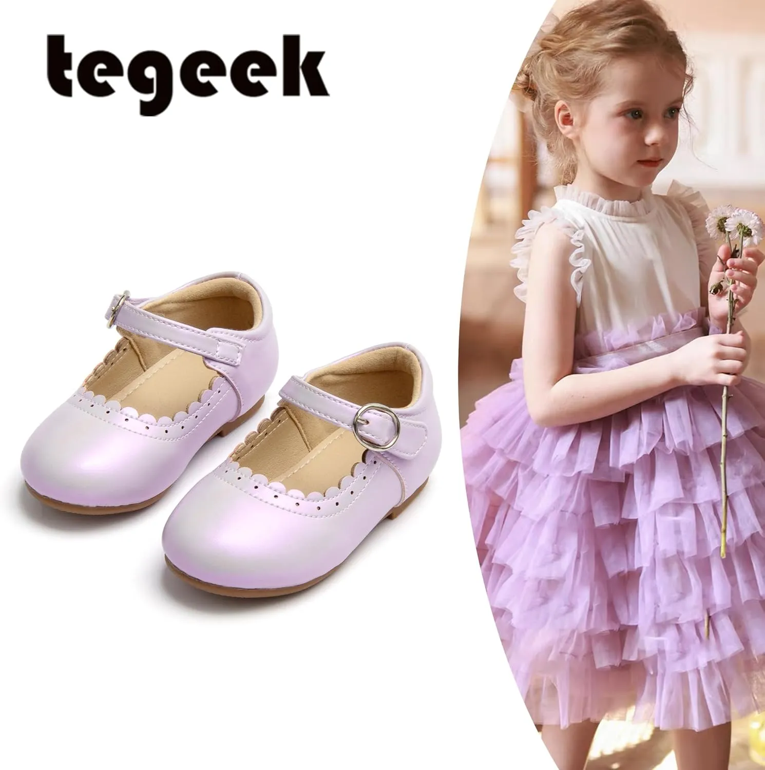 Toddler Ballet Flats for Girls - Princess Party Shoes Wedding & Dress