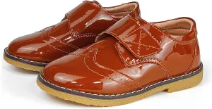 Toddler Boys Girls Dress Shoes Comfort Kids Oxford Wedding School Dress Loafer Baby Walking Shoes (Brown, Toddler, Numeric_6_Point_5, Numeric, us_Footwear_Size_System, Medium)
