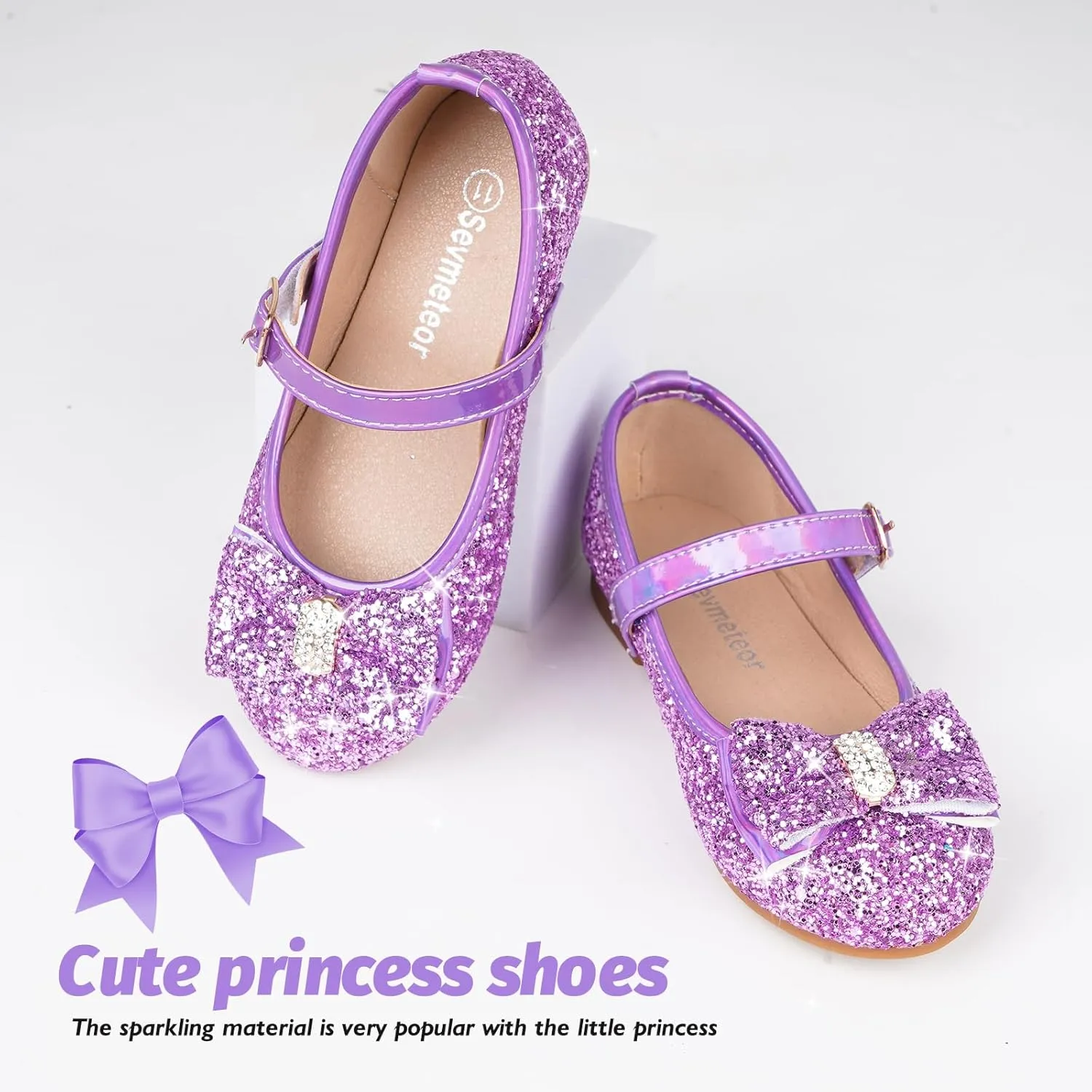 Toddler Girls Flats Mary Jane Shoes Flower Girl Dress Shoes School Wedding Party Ballet Flats for Little Kids