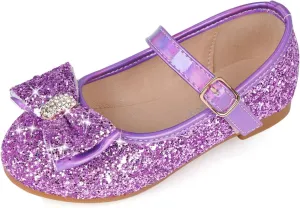 Toddler Girls Flats Mary Jane Shoes Flower Girl Dress Shoes School Wedding Party Ballet Flats for Little Kids