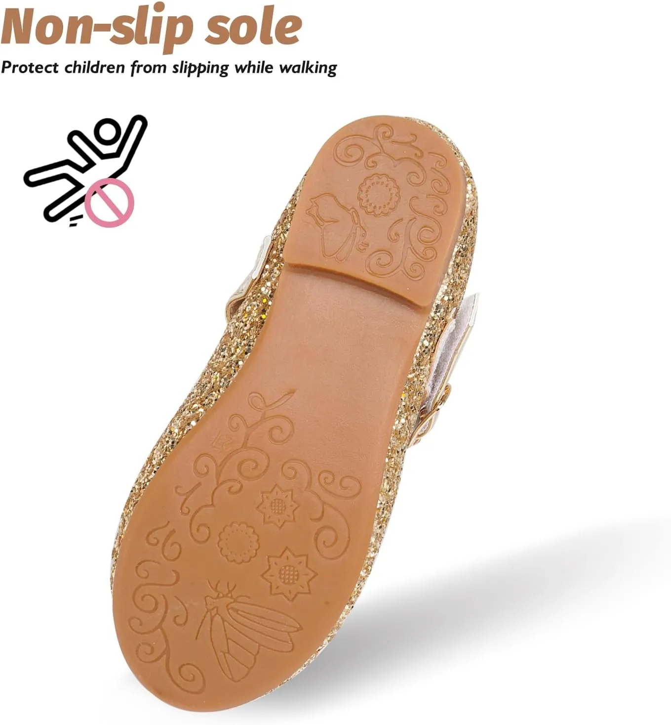 Toddler Girls Flats Mary Jane Shoes Flower Girl Dress Shoes School Wedding Party Ballet Flats for Little Kids