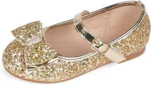 Toddler Girls Flats Mary Jane Shoes Flower Girl Dress Shoes School Wedding Party Ballet Flats for Little Kids