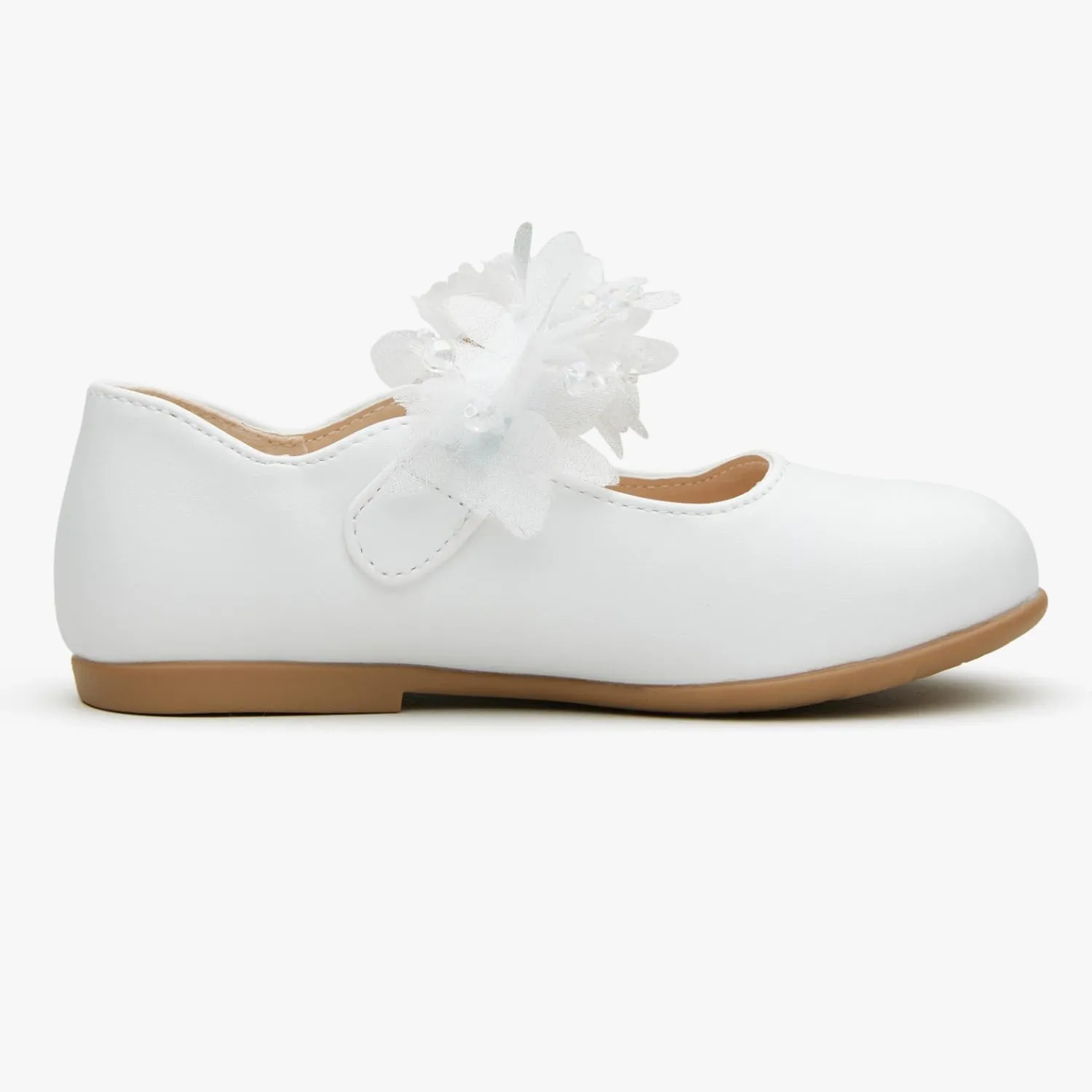 Toddler Girls School Uniform Closed Toe Mary Jane Flats Dress Shoes wiht Hook and Loop
