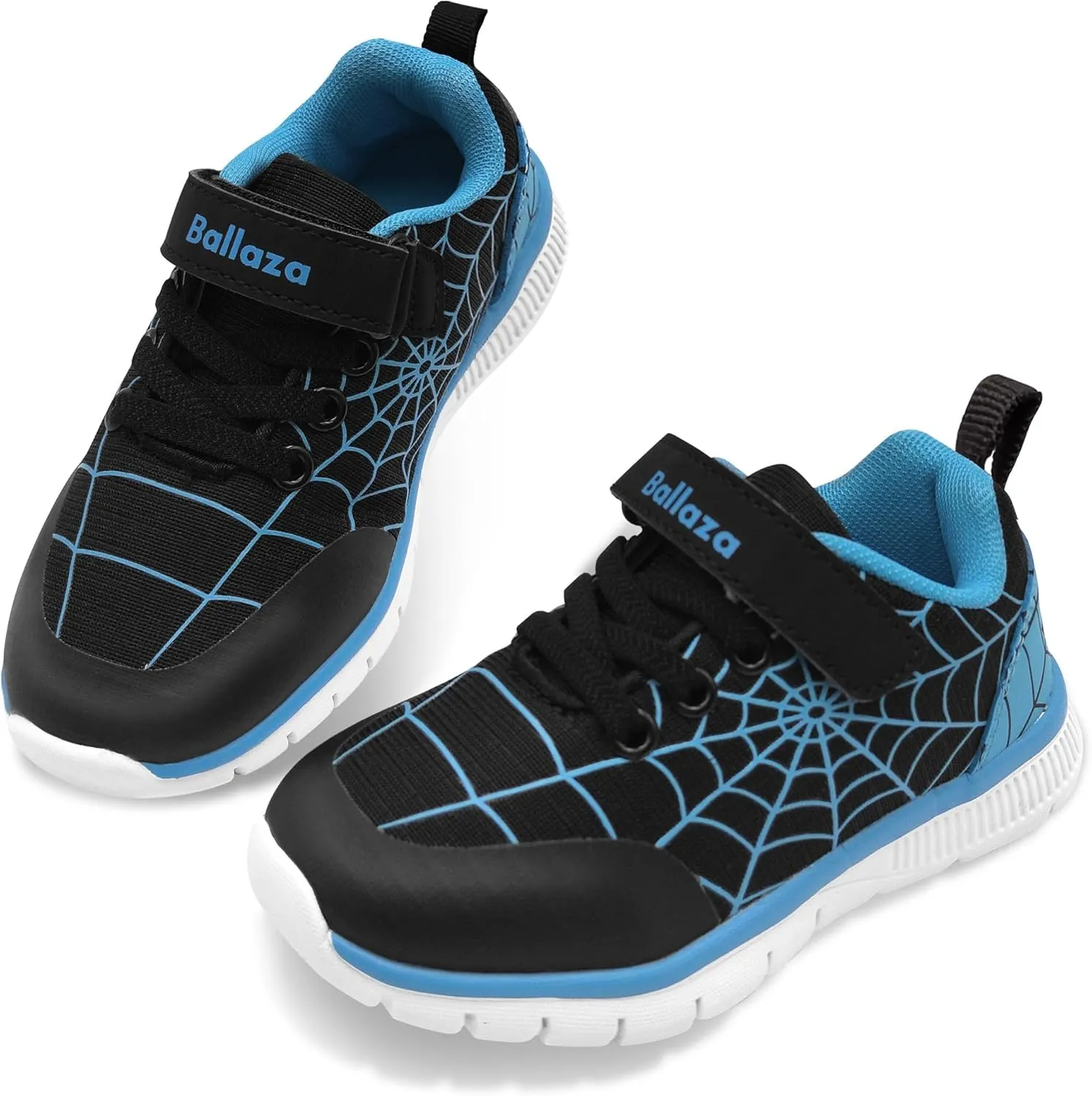 Toddler Kid Spider Design Sneakers with Non-Slip Sole, Breathable Mesh, and Hook-and-Loop Closure