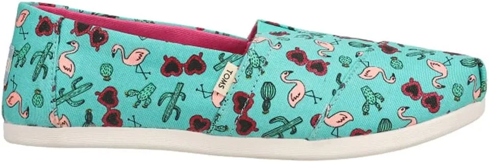 TOMS Womens Alpargata Slip On Flats Casual - White