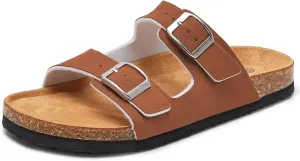 Torotto Kids Sandals Boys Girls Slide Summer Non-slip Cork Sandals with Adjustable Straps for Indoor & Outdoor