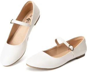 Trary Mary Jane Ballet Flats, Black Flats for Women, Ankle Strap Dressy Comfortable Flats