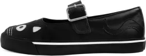 T.U.K. Shoes Kitty Face Black Mary Janes for Women