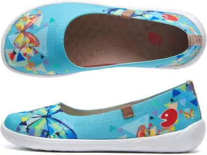 UIN Ballet Flats Shoes for Women Art Printed Wide Toe Casual Breathable Lightweight Slip On Women Loafers