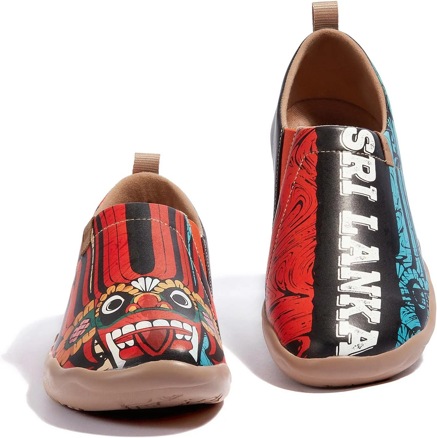 UIN Women's Artistic Design Slip-On Microfiber PU Shoes Stylish Comfortable Casual Loafers Lightweight Everyday Travel Footwear