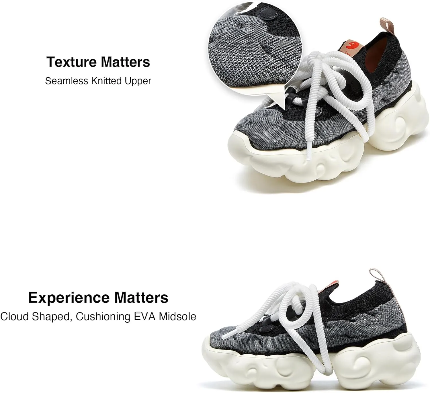 UIN Women's Platform Fashion Sneakers Chunky Walking Art Travel Shoes Cloud Series