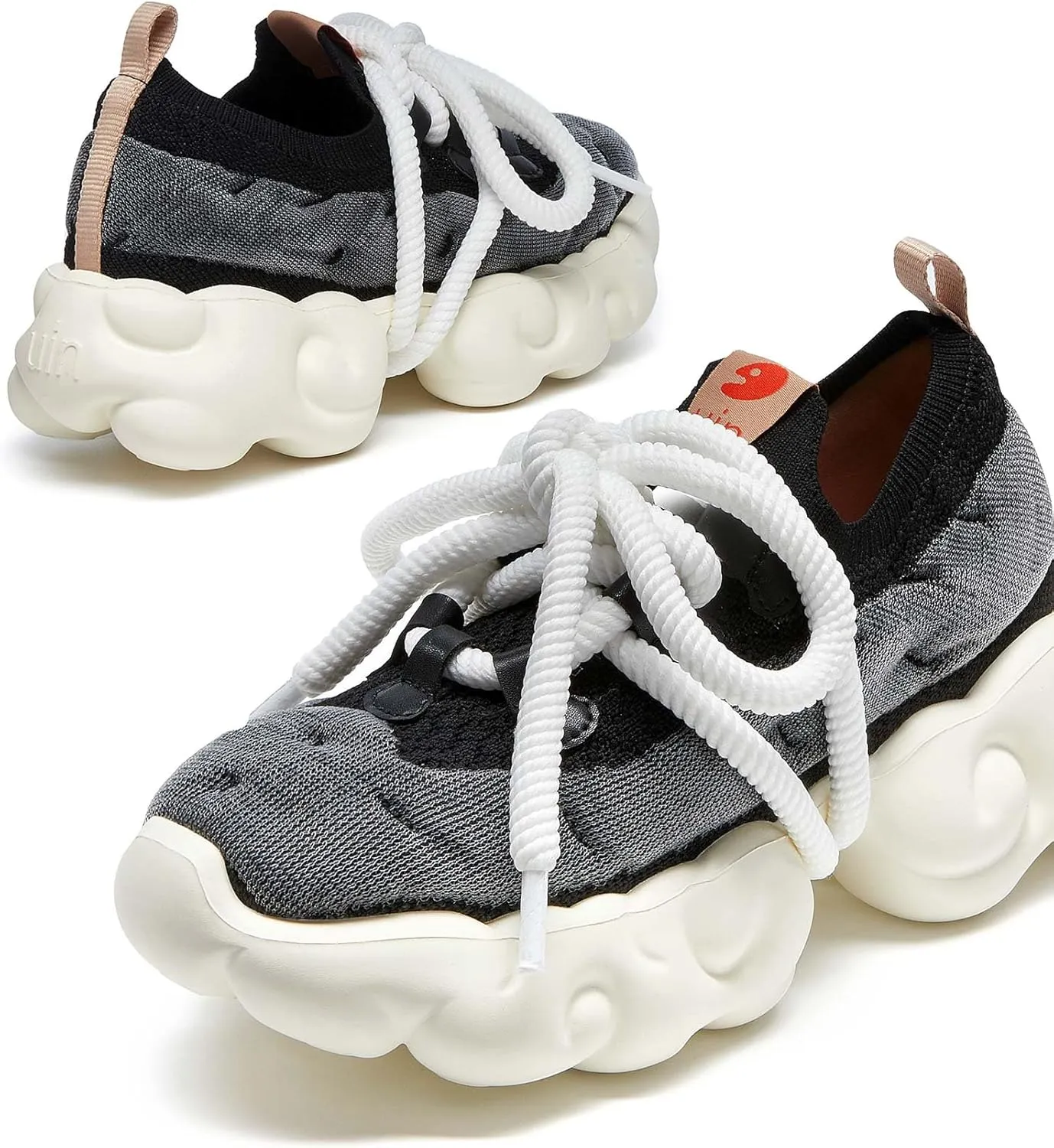 UIN Women's Platform Fashion Sneakers Chunky Walking Art Travel Shoes Cloud Series