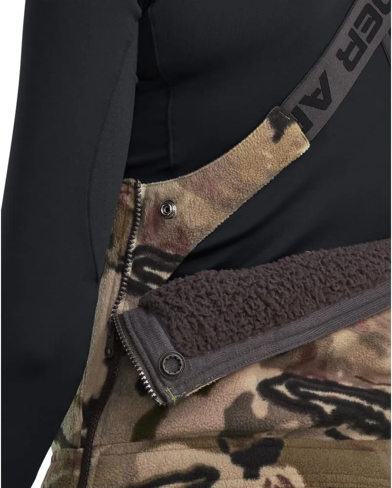 Under Armour Womens Rut Windproof Bib | Windproof Silent Microfleece Sherpa Liner | Womens Insulated Bib Overalls
