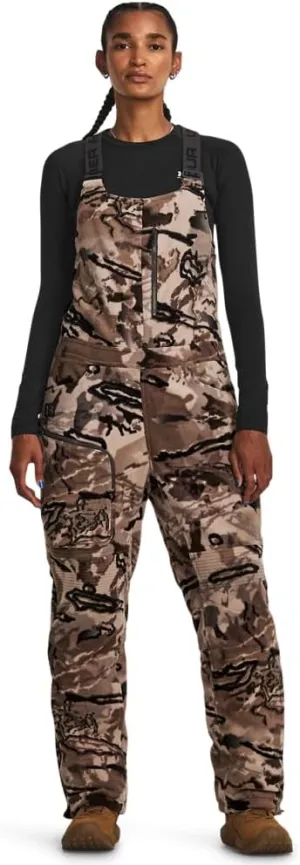 Under Armour Womens Rut Windproof Bib | Windproof Silent Microfleece Sherpa Liner | Womens Insulated Bib Overalls