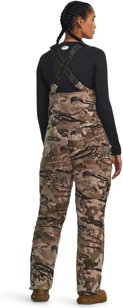 Under Armour Womens Rut Windproof Bib | Windproof Silent Microfleece Sherpa Liner | Womens Insulated Bib Overalls