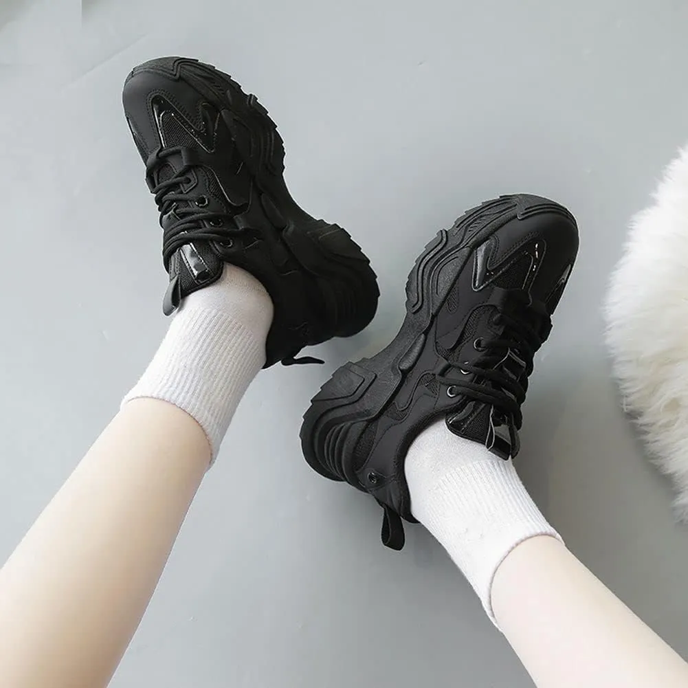 VAXAV Women's Fashion Breathable Mesh Platform Sneakers Casual Jogging Walking Shoes 5.5-8.5