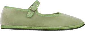 Velvet Ballet Flats for Women with Buckle Strap Comfortable Suede Closed Toe Slip On Mary Jane Flats Casual Comfortable Ballerina Shoes