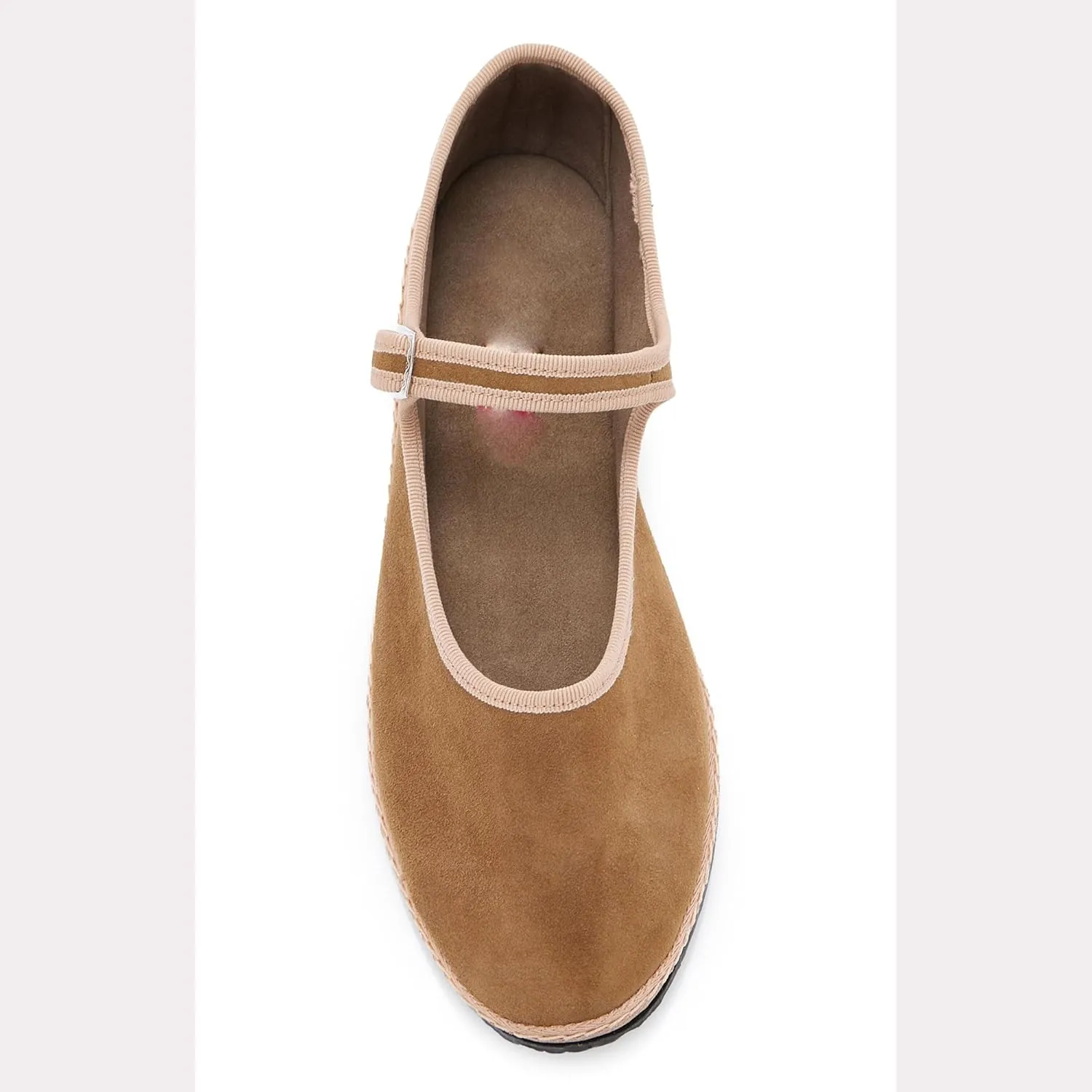 Velvet Ballet Flats for Women with Buckle Strap Comfortable Suede Closed Toe Slip On Mary Jane Flats Casual Comfortable Ballerina Shoes