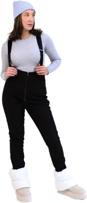 Verta Women's Ski Bibs Snow Pants Skinny: Insulated, Water Resistant & Stylish Winter Overalls for Cold Weather and Apres Ski
