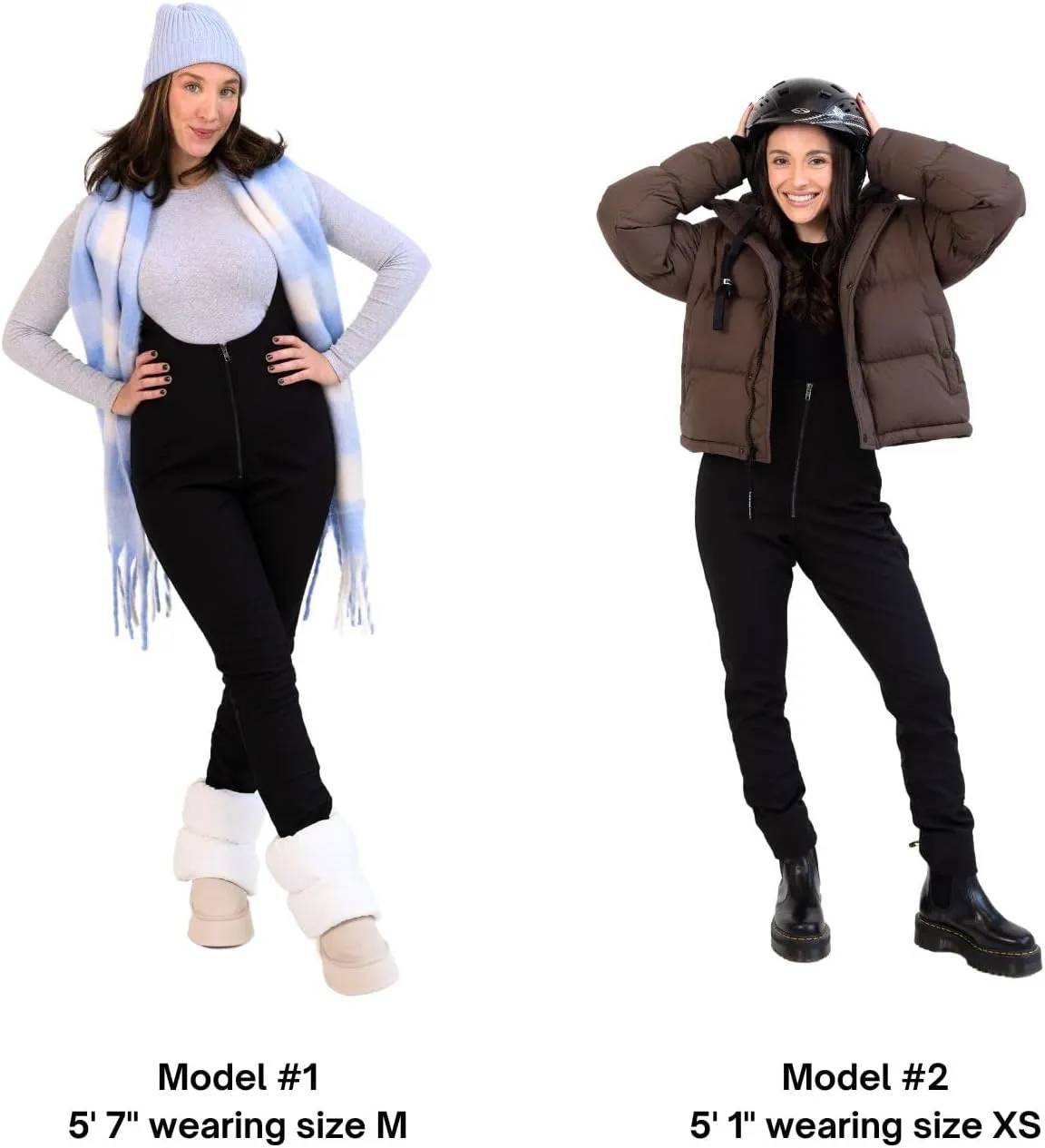 Verta Women's Ski Bibs Snow Pants Skinny: Insulated, Water Resistant & Stylish Winter Overalls for Cold Weather and Apres Ski