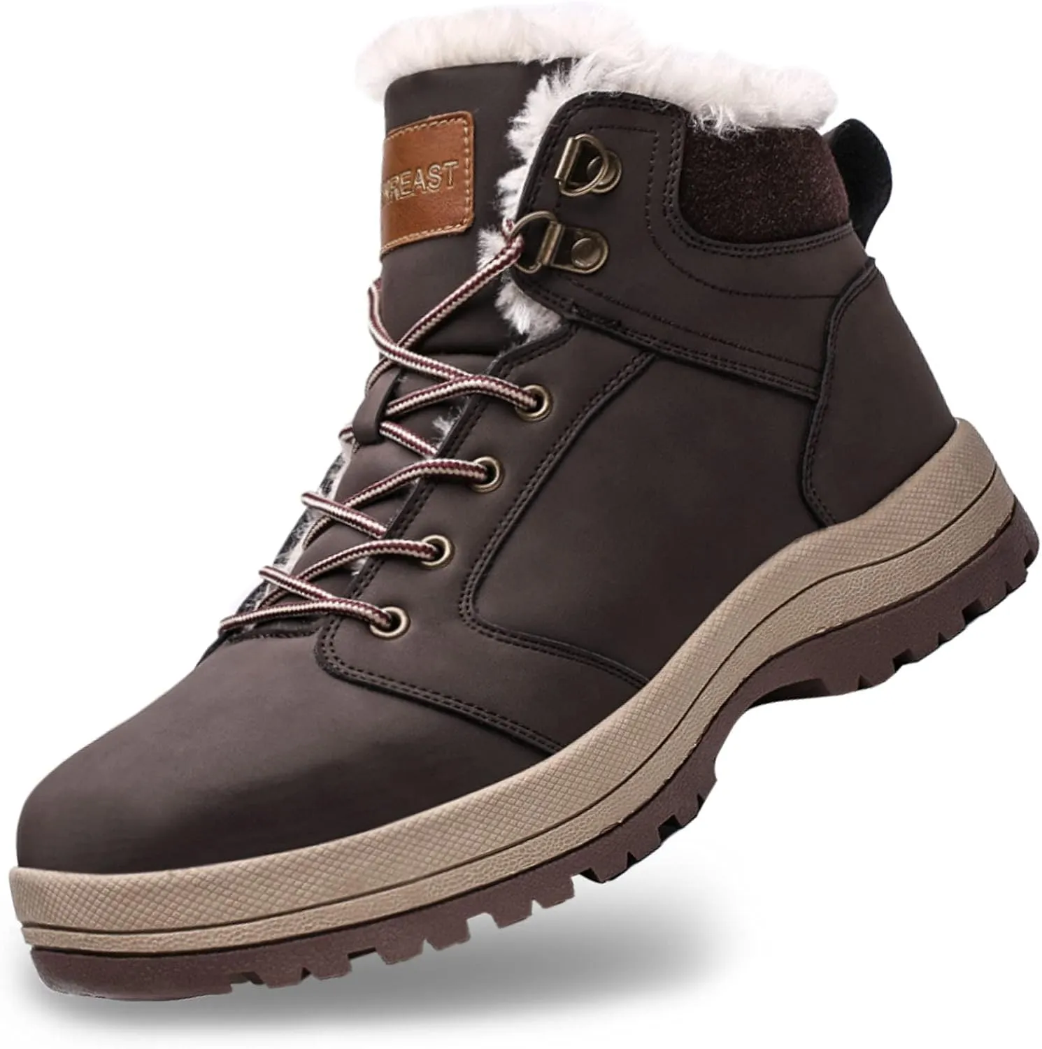 visionreast Men Womens Winter Snow Boots Insulated Outdoor Hiking Shoes Fur Lined Warm Boots