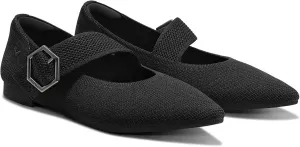 VIVAIA Maria Pointed-Toe Mary-Jane Flats Shoes for Women Washable Ballet Flats Comfortable Casual Shoes with AdaptAll Strap Dressy