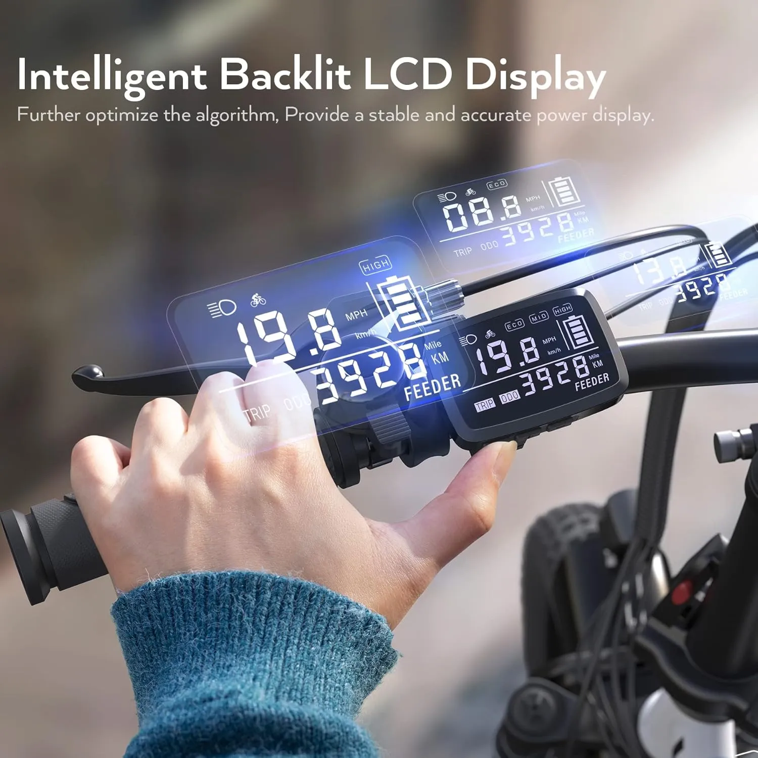 Vivi Gopina Electric Bike, 16" x 3.0 Fat Tire Electric Bike, Peak 500W Step Thru Electric Bicycle, 48V Removable Battery, Up to 40 Miles, LCD Display, 20mph, 7 Speed, UL 2849 Certified