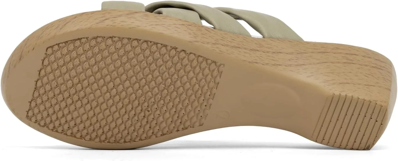 VJH confort Women’s Slides Sandals Orthopedic Slippers,Comfortable Wedge Platform Slip Flops Flip Casual Walking Sandals