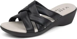 VJH confort Women’s Slides Sandals Orthopedic Slippers,Comfortable Wedge Platform Slip Flops Flip Casual Walking Sandals