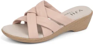 VJH confort Women’s Slides Sandals Orthopedic Slippers,Comfortable Wedge Platform Slip Flops Flip Casual Walking Sandals