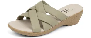 VJH confort Women’s Slides Sandals Orthopedic Slippers,Comfortable Wedge Platform Slip Flops Flip Casual Walking Sandals