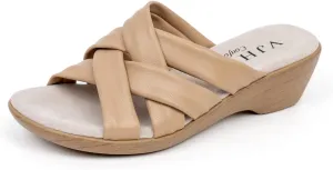 VJH confort Women’s Slides Sandals Orthopedic Slippers,Comfortable Wedge Platform Slip Flops Flip Casual Walking Sandals