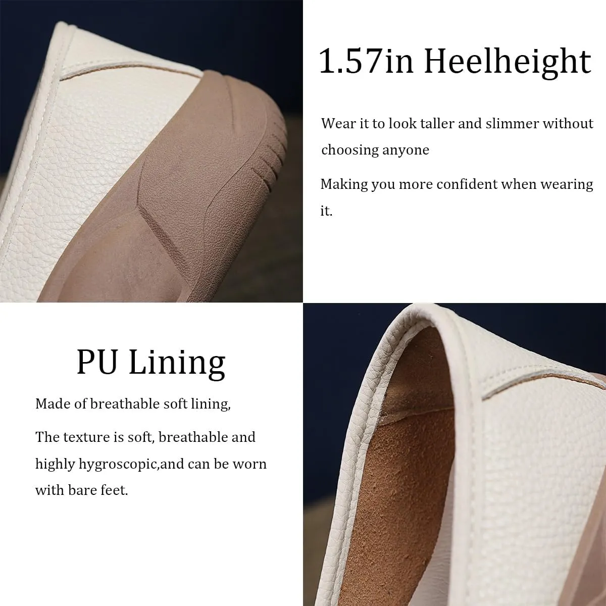 VOODUE Lurebest Shoes for Women, Lurebest Shoes for Women Corrective Loafers, Lurebest Soft Soled Orthopedic Walking Shoes for Women
