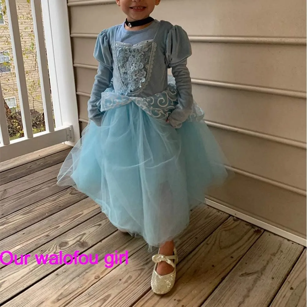 Walofou Flower Girls Wedding Party Princess Shoes Flats for Kid Toddler