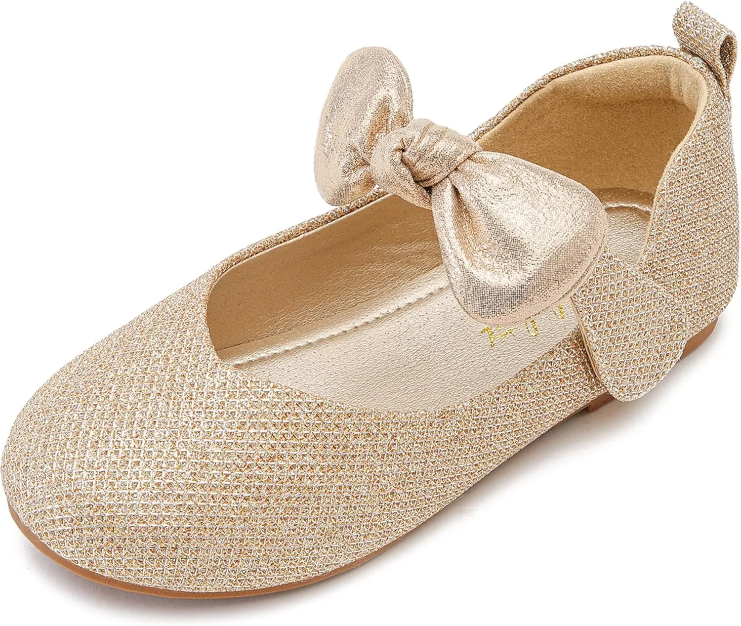 Walofou Flower Girls Wedding Party Princess Shoes Flats for Kid Toddler
