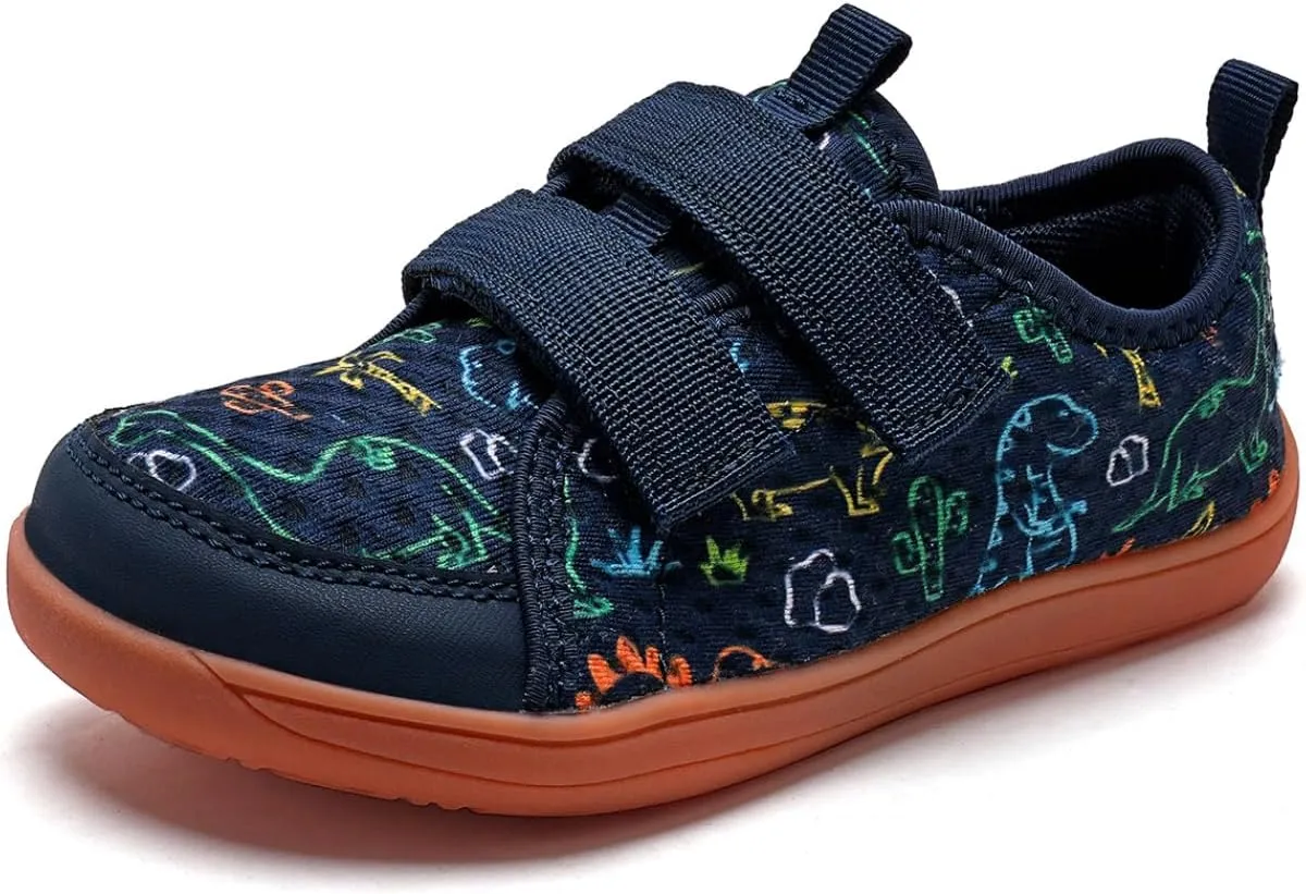 WateLves Wide Toddler Water Shoes Kids Barefoot Beach Swim Aqua Shoes Boys Girls Breathable Mesh Walking Hook and Loop Sneakers