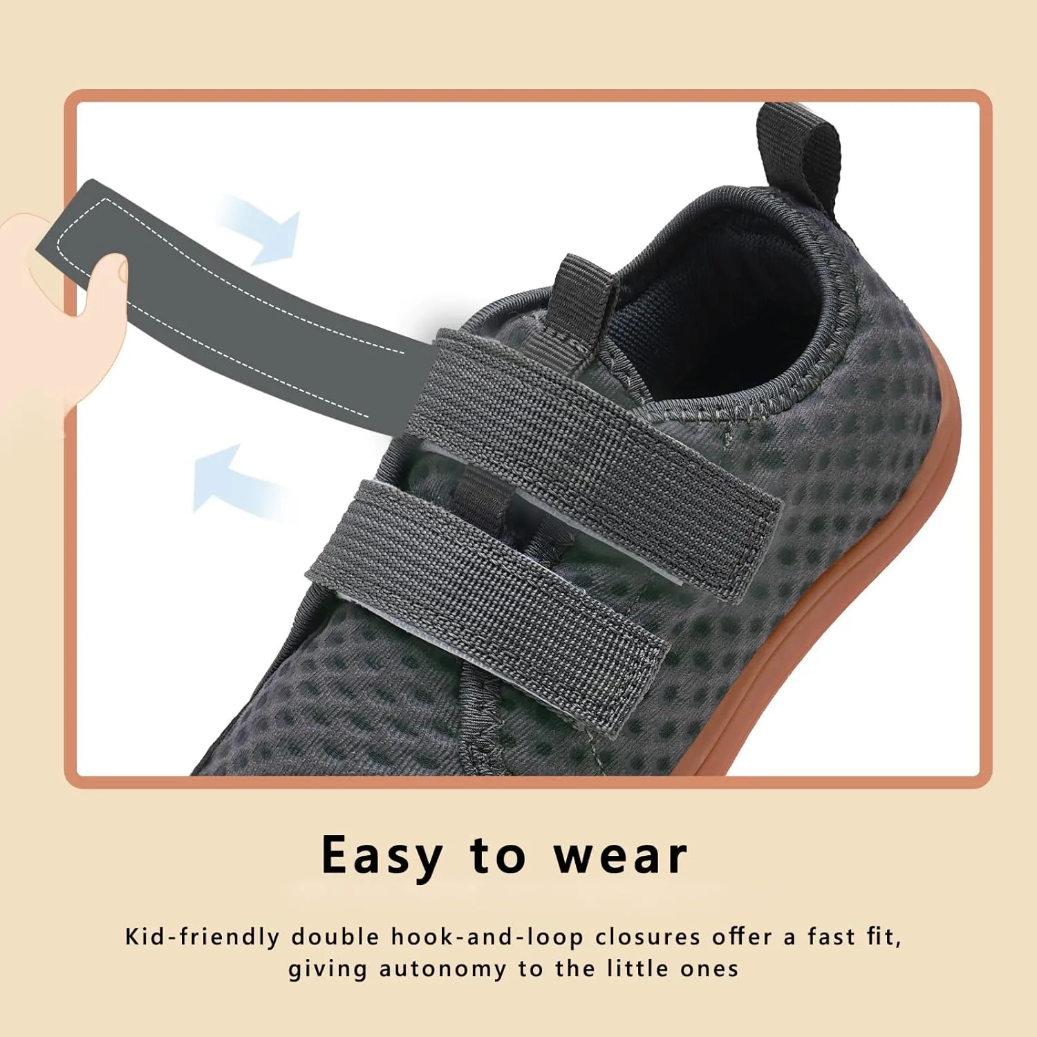 WateLves Wide Toddler Water Shoes Kids Barefoot Beach Swim Aqua Shoes Boys Girls Breathable Mesh Walking Hook and Loop Sneakers