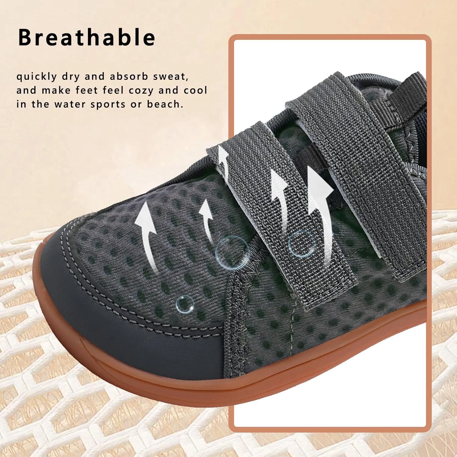 WateLves Wide Toddler Water Shoes Kids Barefoot Beach Swim Aqua Shoes Boys Girls Breathable Mesh Walking Hook and Loop Sneakers