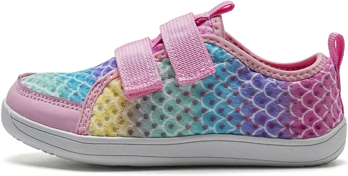 WateLves Wide Toddler Water Shoes Kids Barefoot Beach Swim Aqua Shoes Boys Girls Breathable Mesh Walking Hook and Loop Sneakers