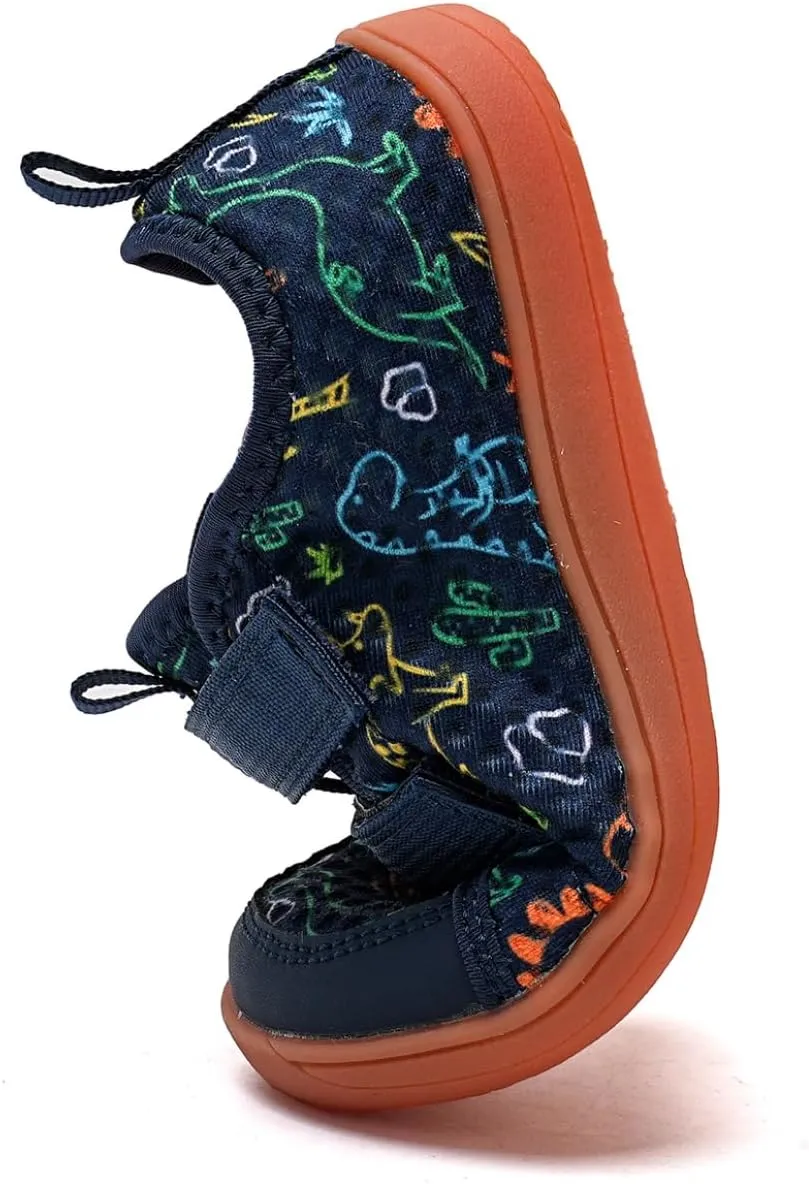 WateLves Wide Toddler Water Shoes Kids Barefoot Beach Swim Aqua Shoes Boys Girls Breathable Mesh Walking Hook and Loop Sneakers