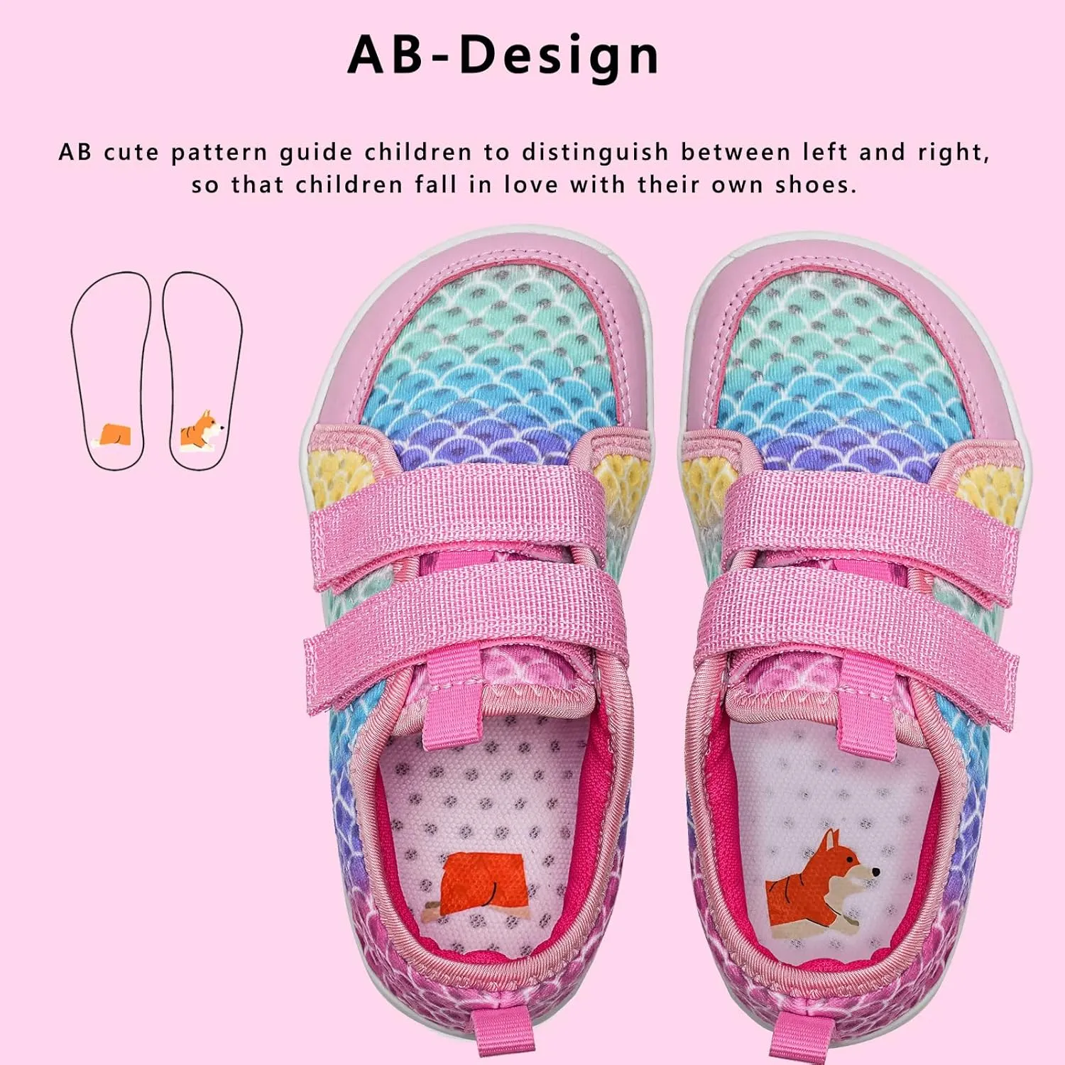 WateLves Wide Toddler Water Shoes Kids Barefoot Beach Swim Aqua Shoes Boys Girls Breathable Mesh Walking Hook and Loop Sneakers