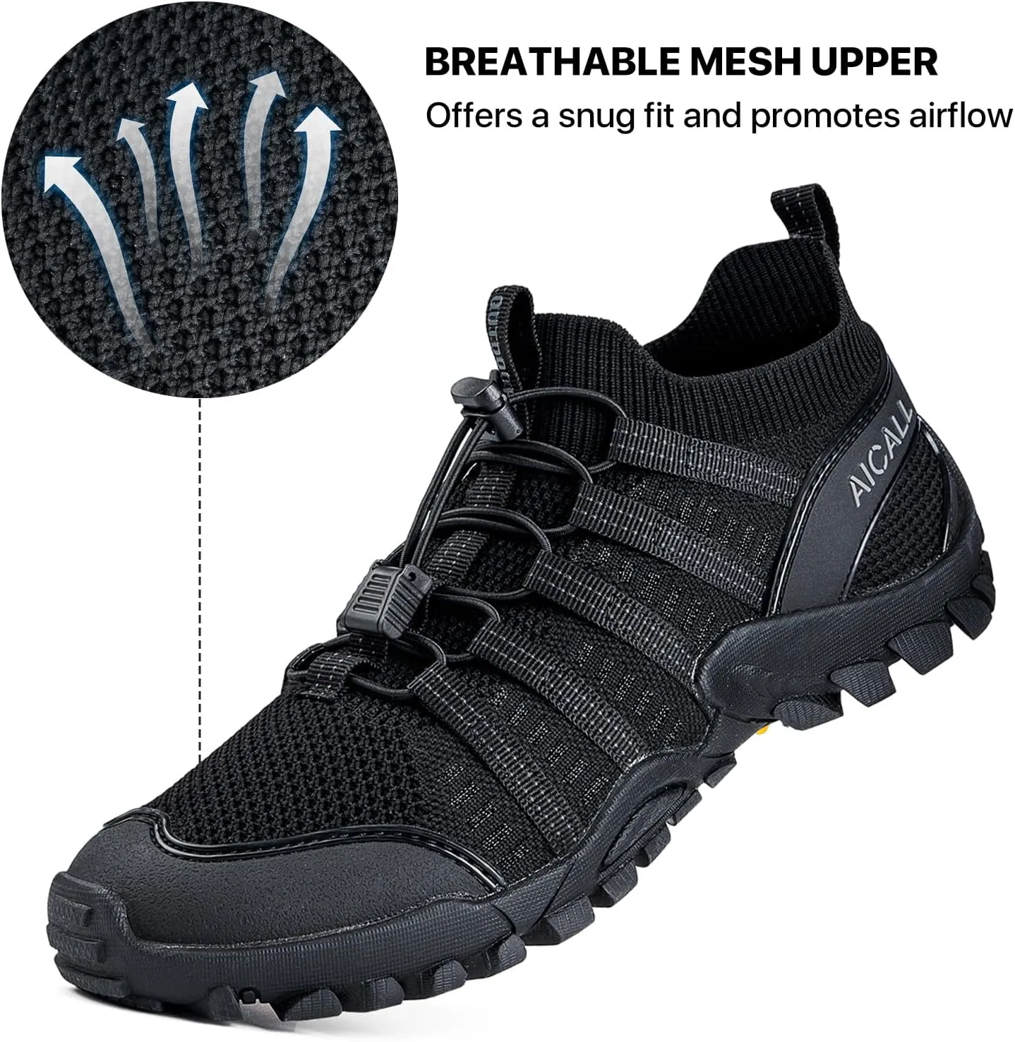 Water Shoes Mens Quick Dry Outdoor Hiking Shoes Barefoot Aqua Shoes Beach Walking Boating Camping Fishing Shoes