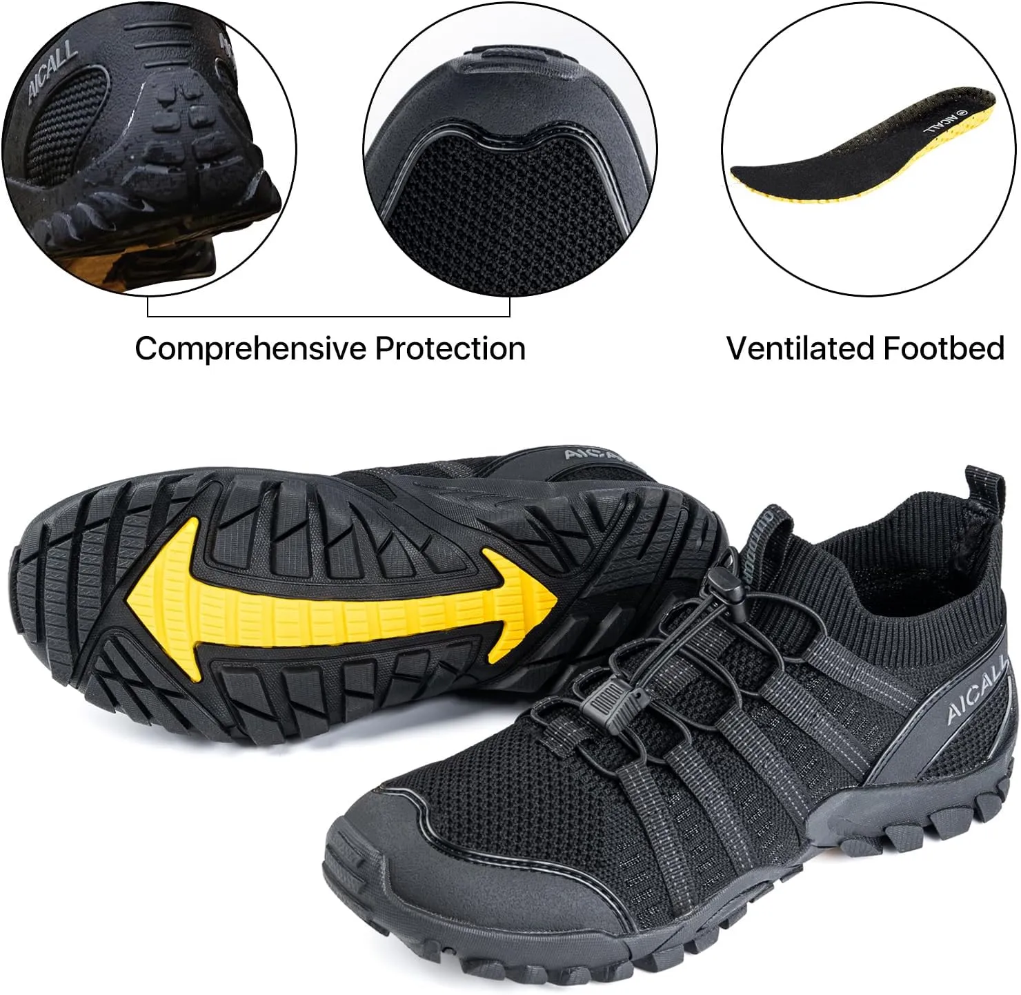 Water Shoes Mens Quick Dry Outdoor Hiking Shoes Barefoot Aqua Shoes Beach Walking Boating Camping Fishing Shoes