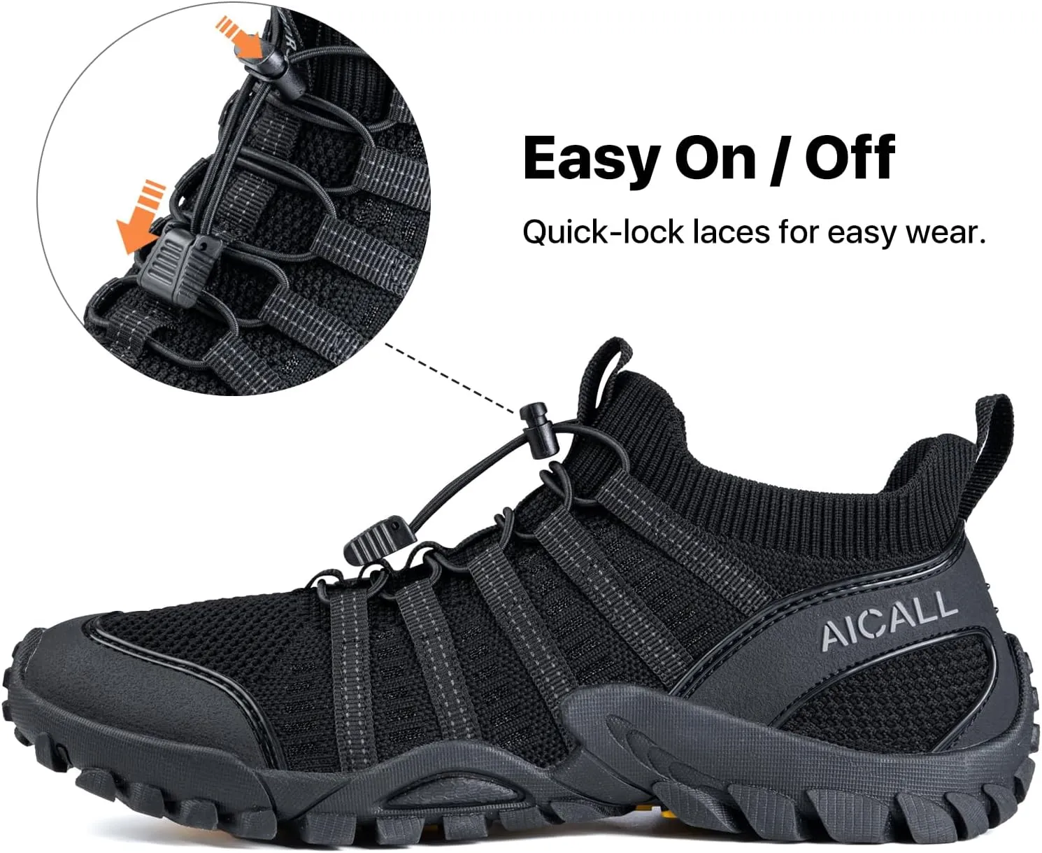 Water Shoes Mens Quick Dry Outdoor Hiking Shoes Barefoot Aqua Shoes Beach Walking Boating Camping Fishing Shoes