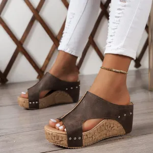 Wedge Sandals for Women 2025,Womens Espadrilles Platform Wedges Comfortable Sandals Open Toe Buckle Ankle Strap Cork Casual & Dressy Summer Shoes