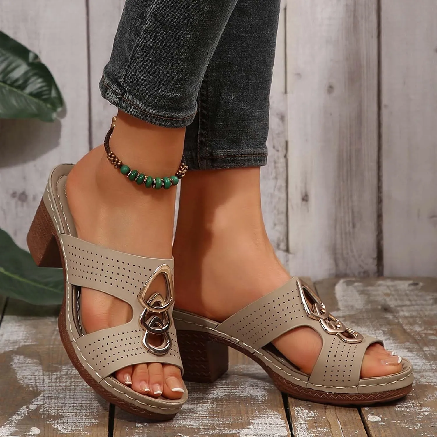Wedges Heels for Women Dressy Platform Wedge Sandals Heeled Espadrilles Sandals Ladies Comfortable Cork Summer Dress Shoes for Beach Vacation