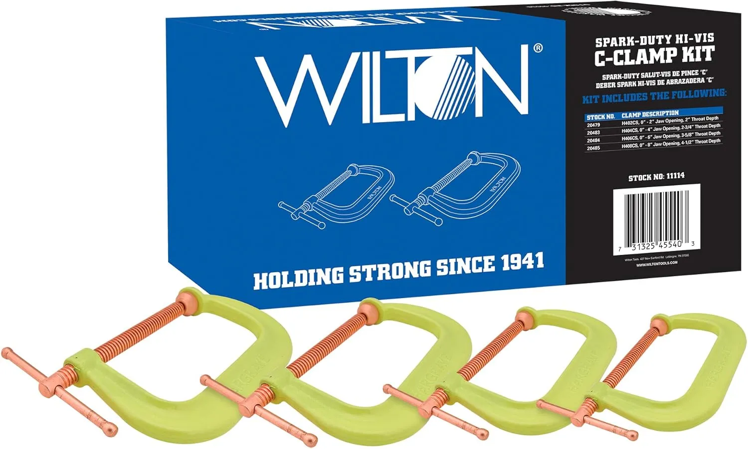 Wilton Spark-Duty 400CS Hi-Vis C-Clamp Kit (11114)